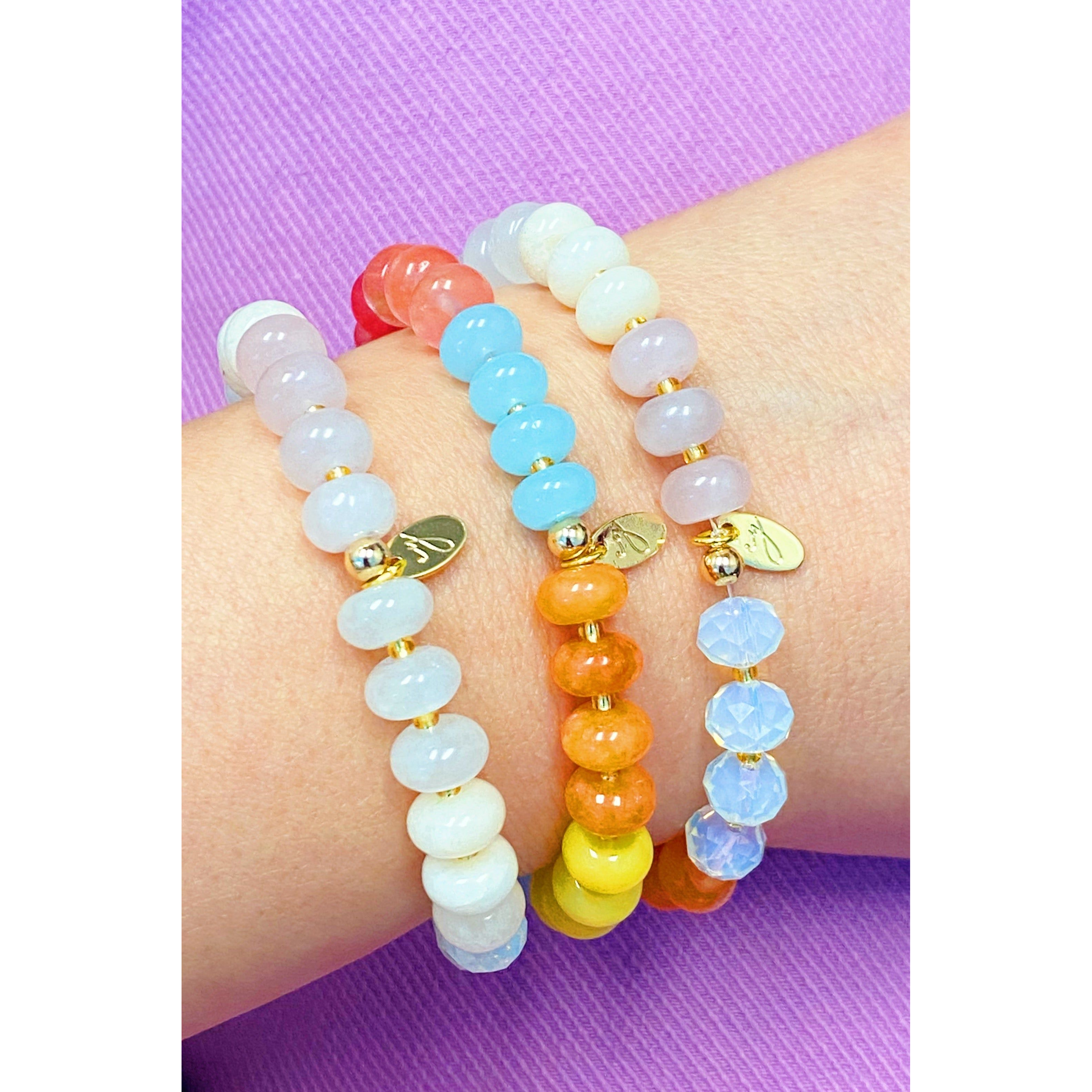 Semi-Precious Bauble Stretch Bracelet