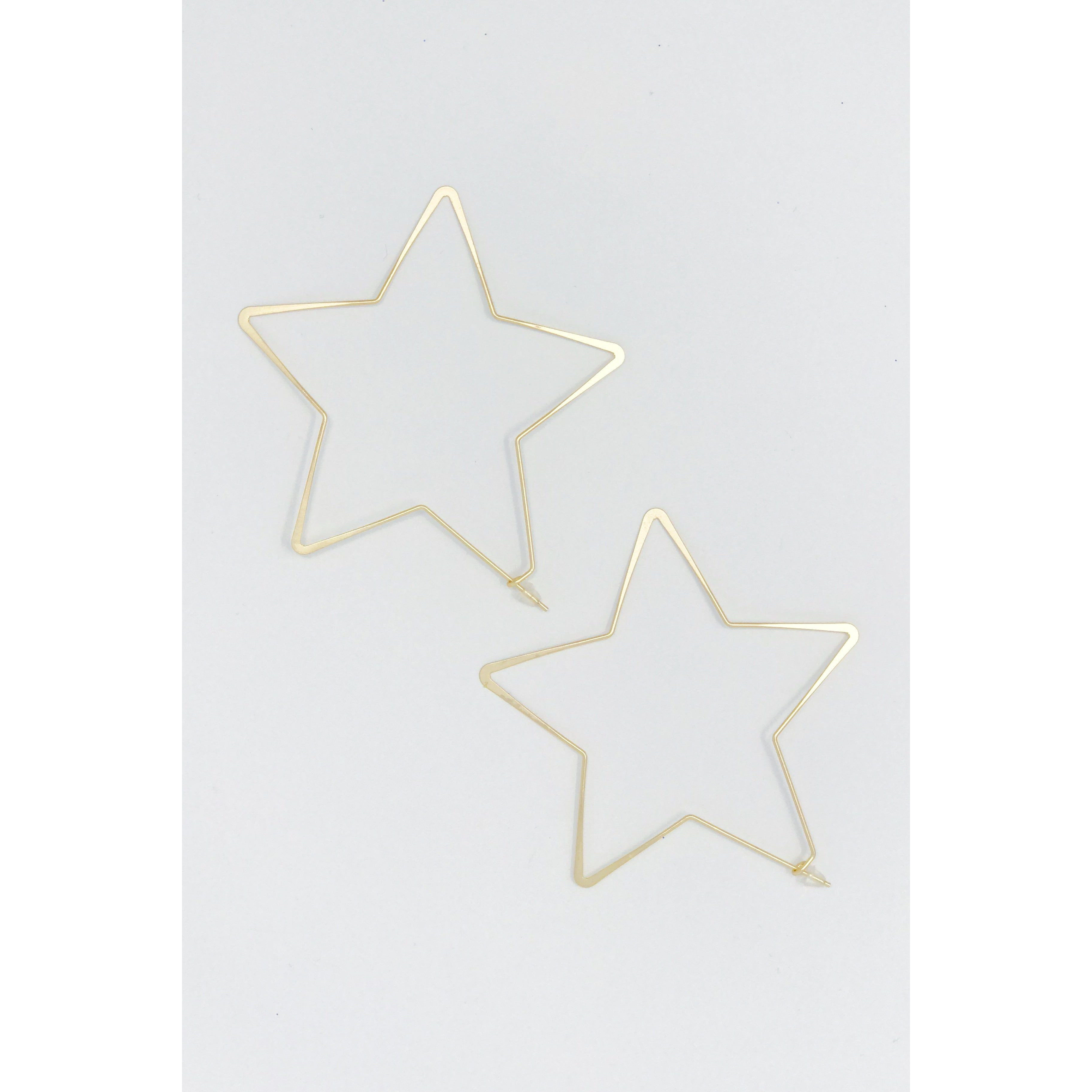 Twinkling Star Hoop Earrings