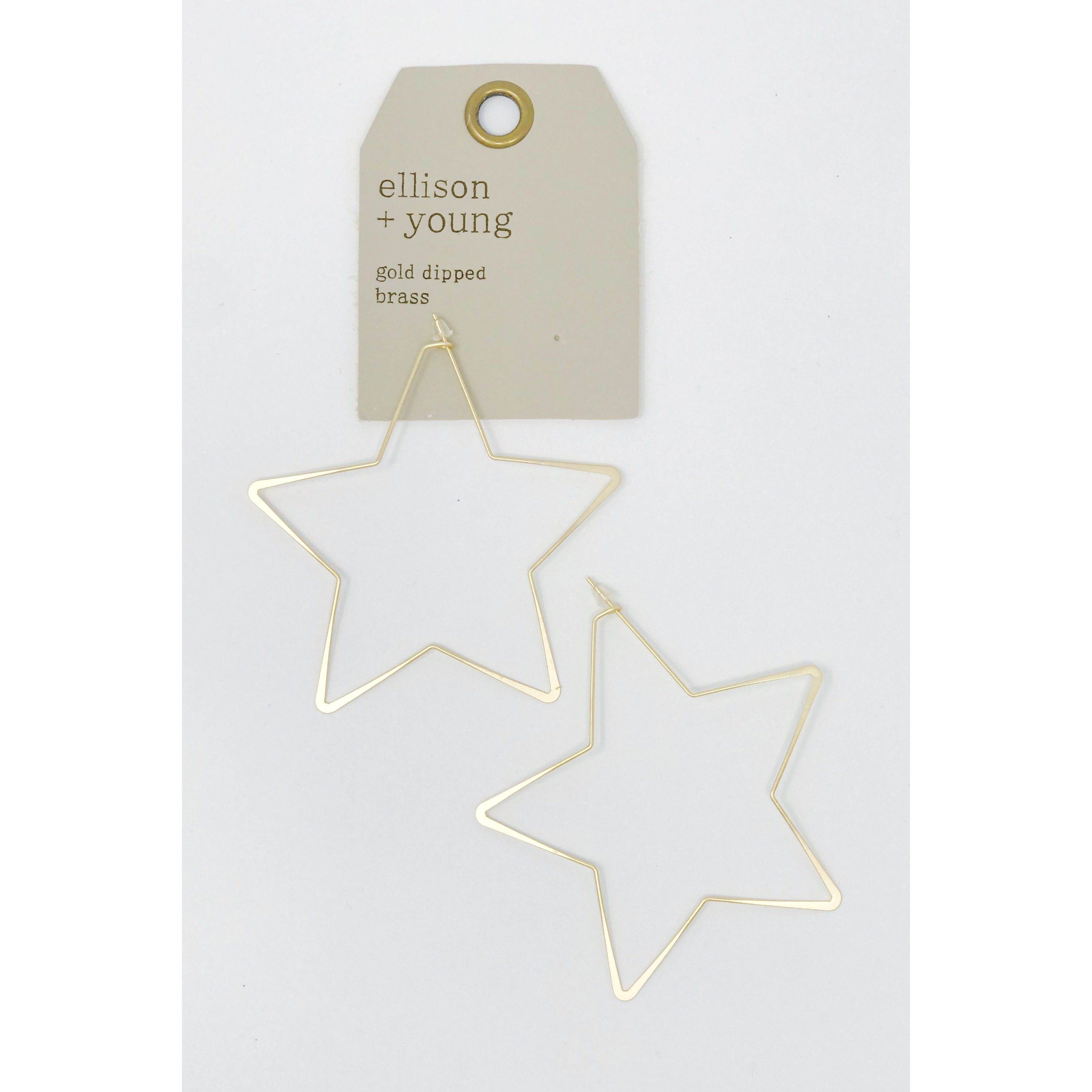 Twinkling Star Hoop Earrings