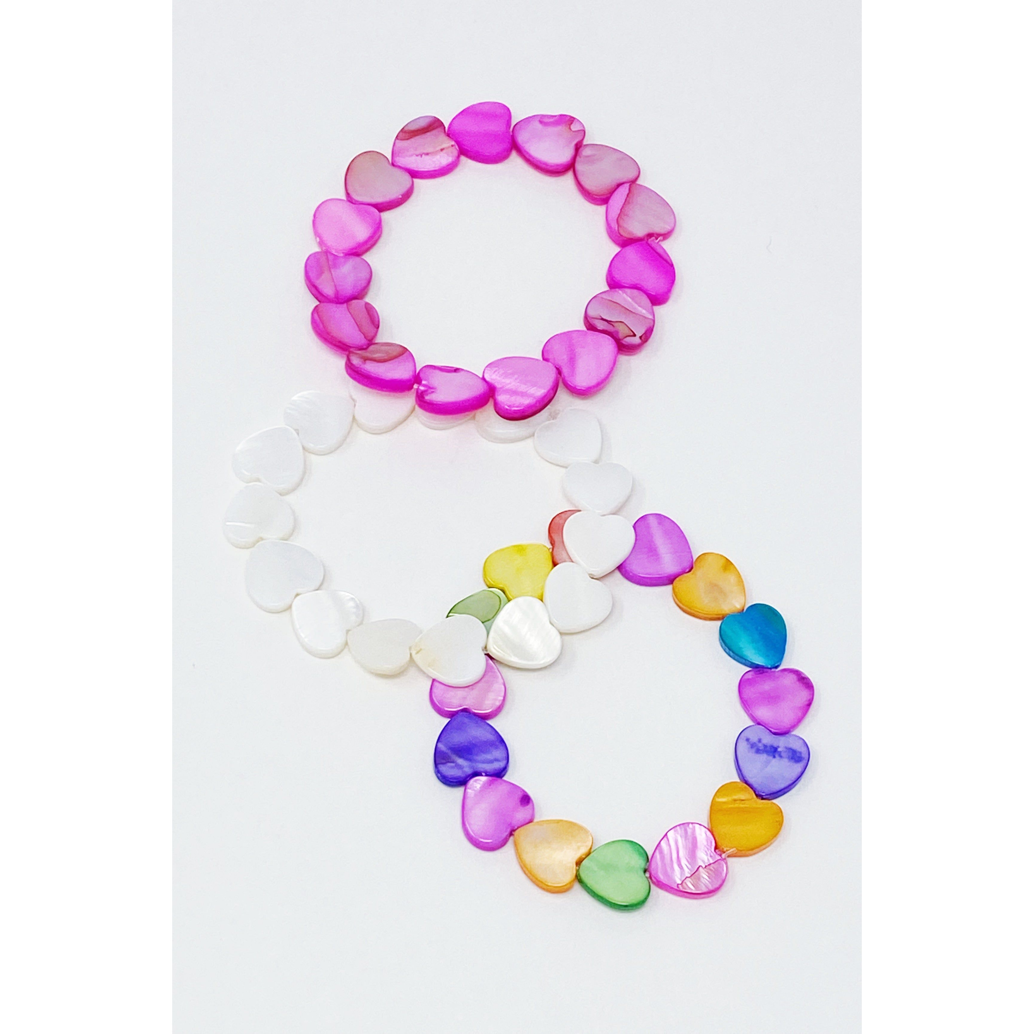 Shelly Heart Stretch Bracelet