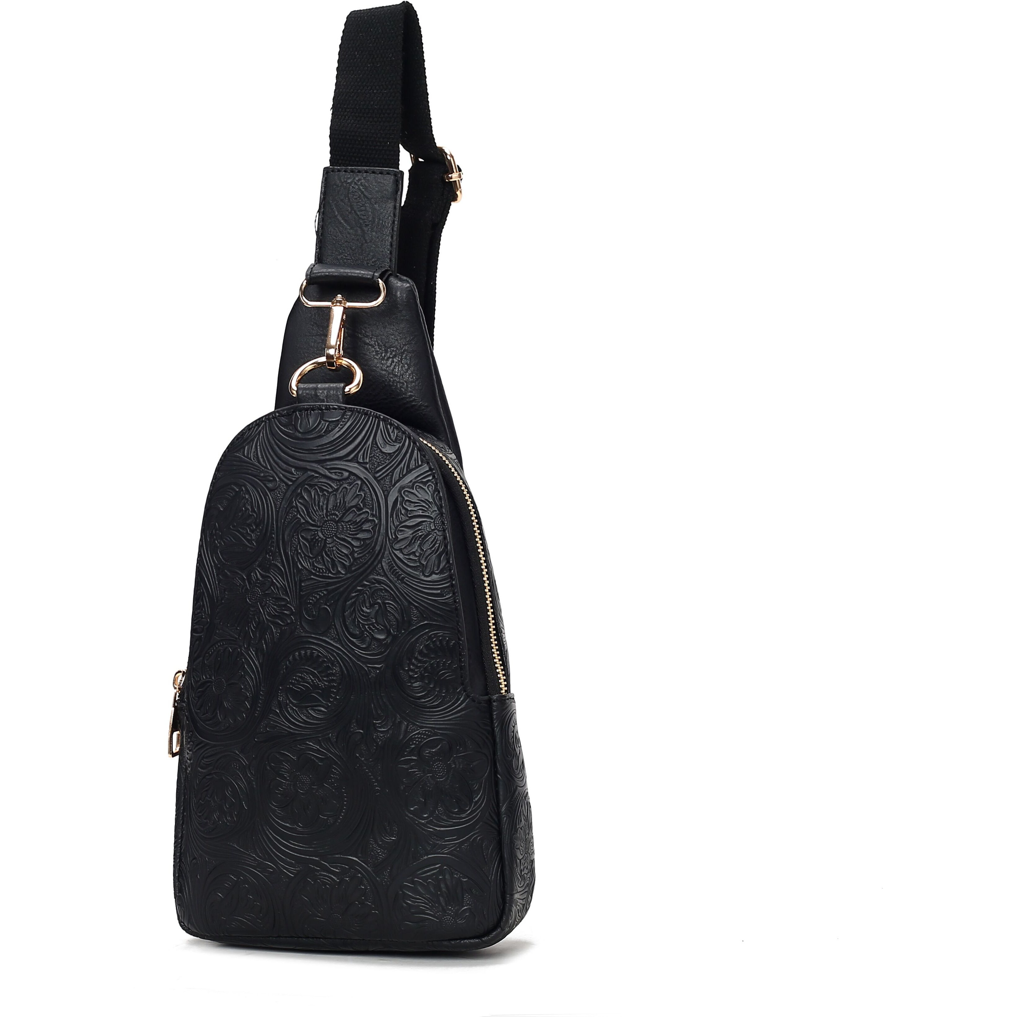 MKF Collection Millie Women Flower Embossed Sling bag Vegan Leather By Mia K