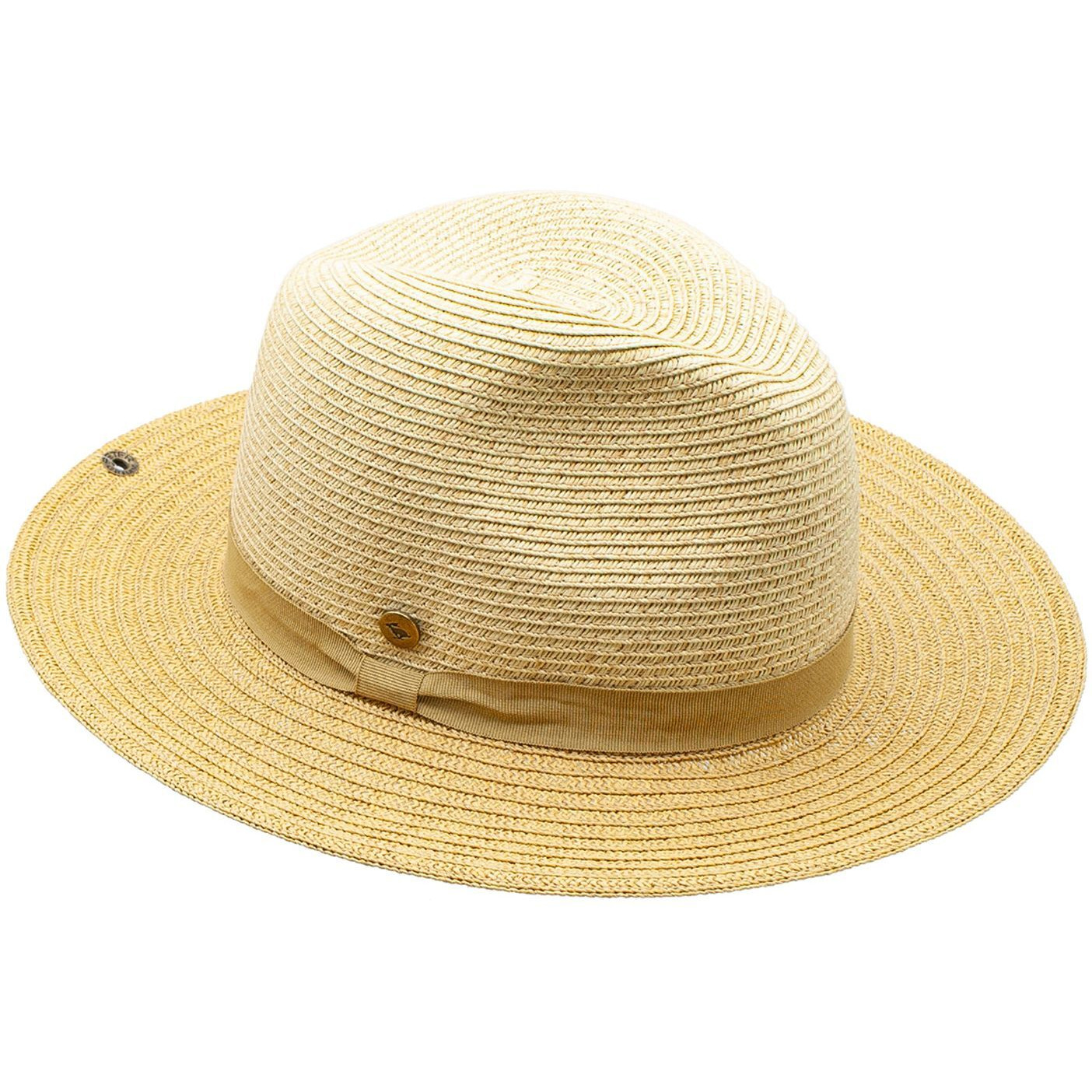 Bruce Toyo Straw Tan Ribbon Band Beach Resort Hat