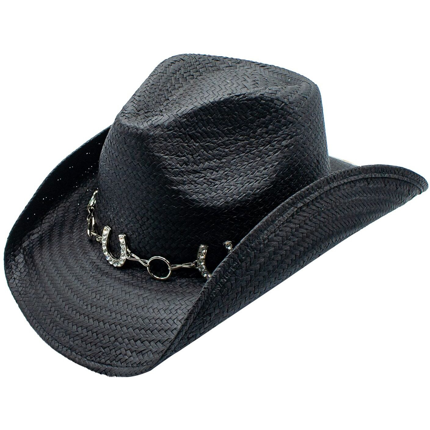 Armado Toyo Straw Rhinestone Horseshoe Drifter Cowboy Hat