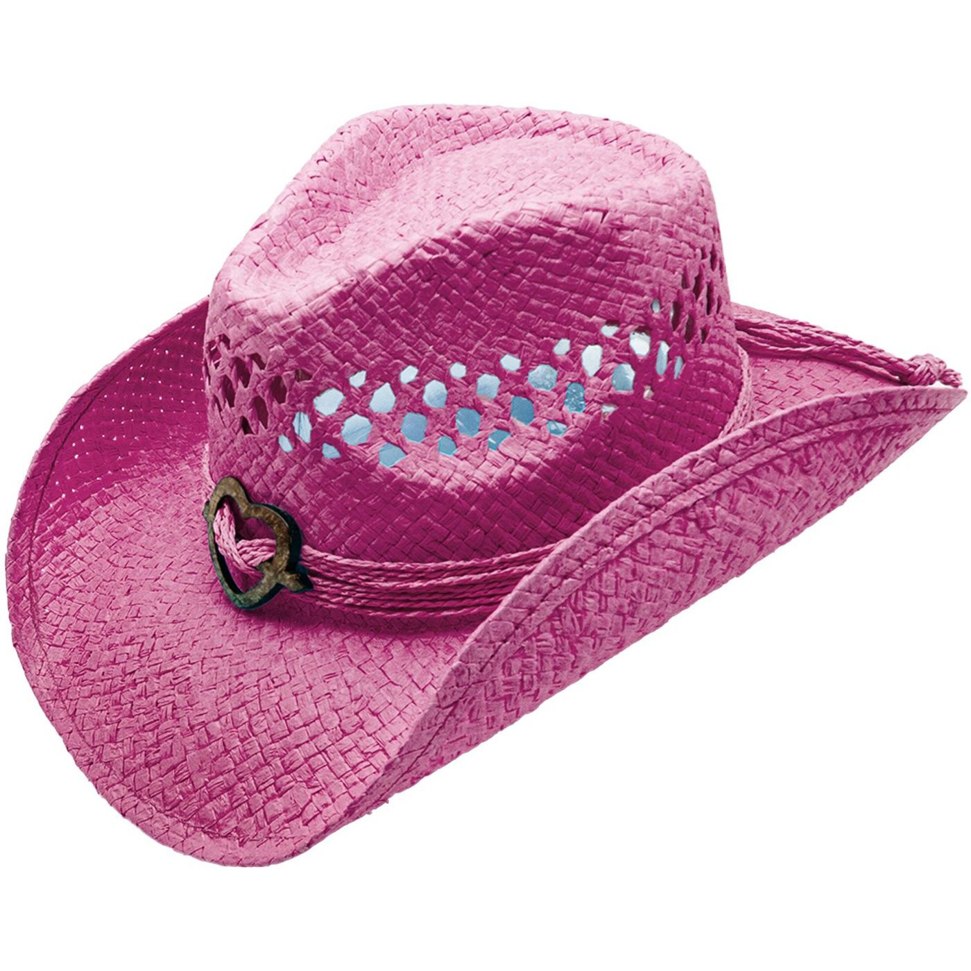 Cupid Toyo Straw Heart Wrapped Band Drifter Cowboy Hat