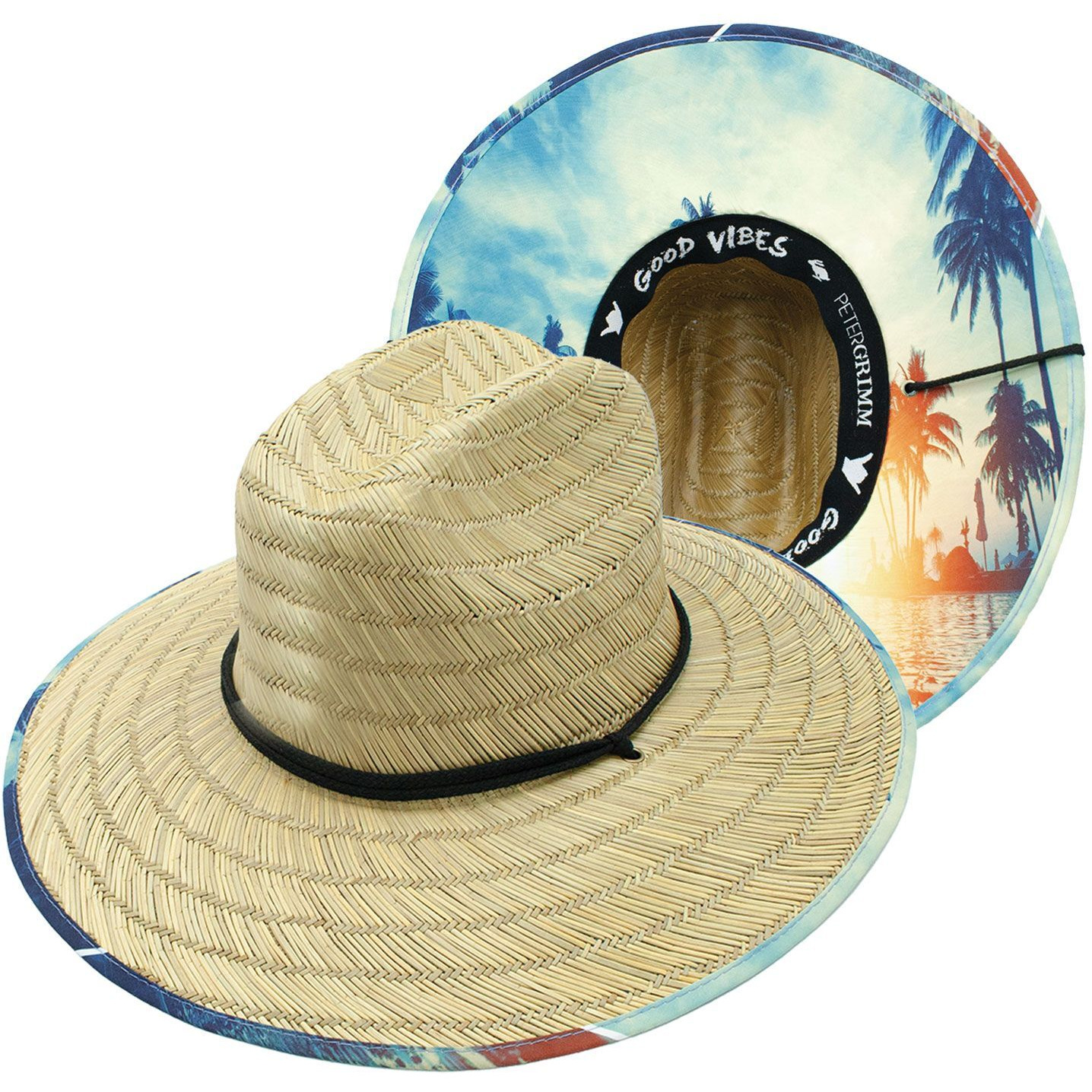 Waimea Straw Wide Brim Sun Lifeguard Hat