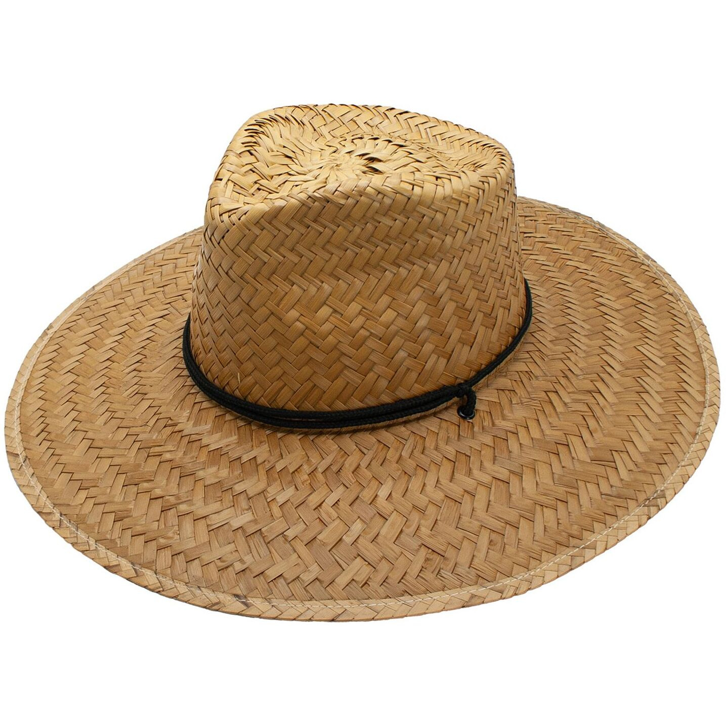 Flats Straw Natural Black Band Lifeguard Sun Beach Hat