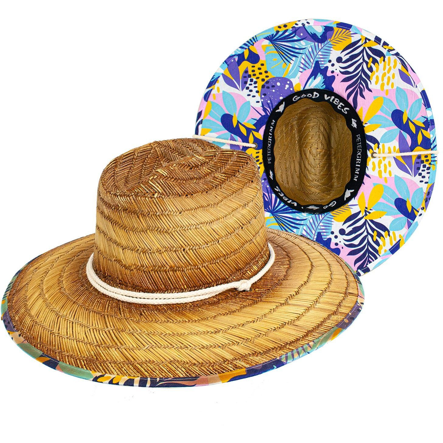 Vivid Straw Lifeguard Hat