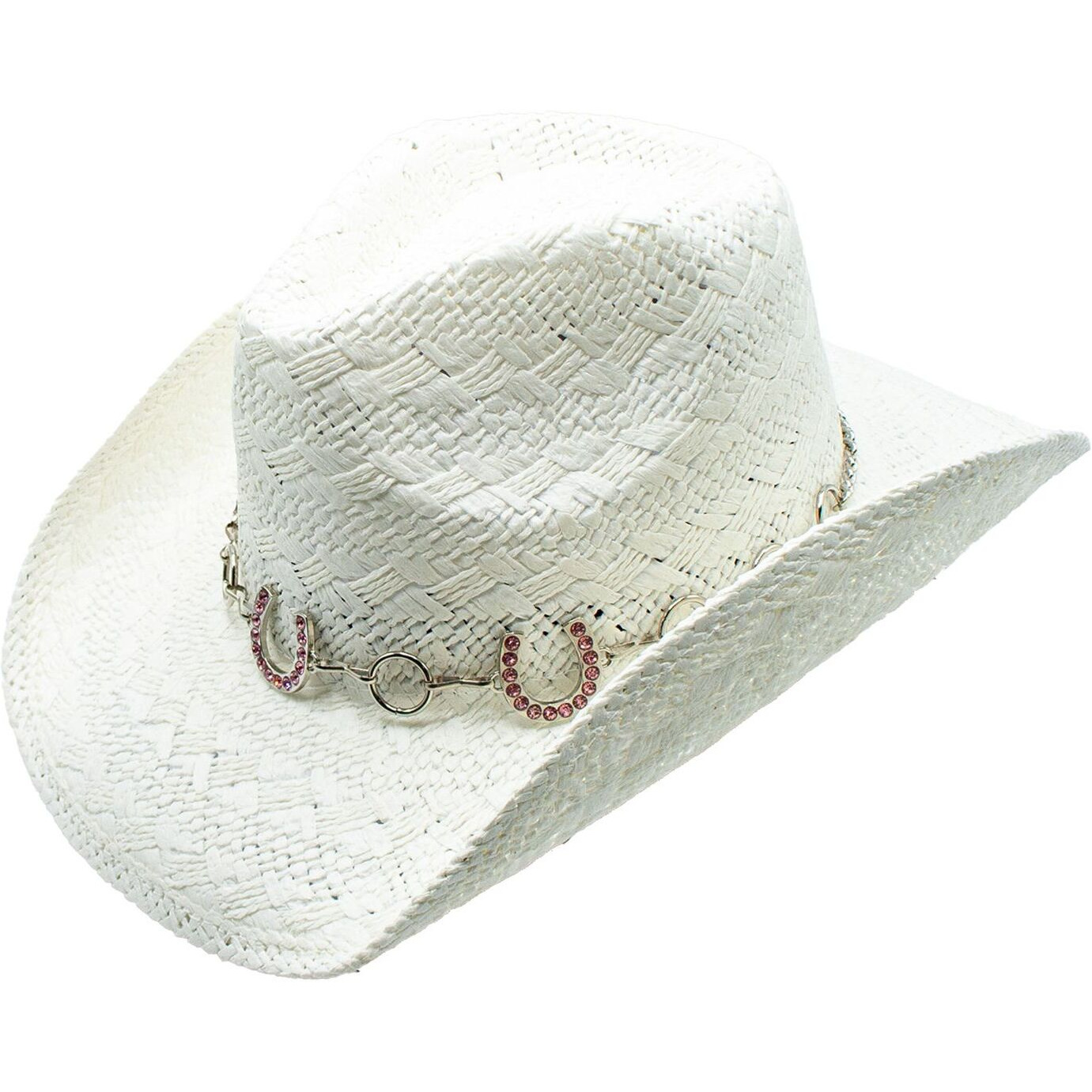 Gabiota Toyo Straw Rhinestone Horseshoe Drifter Cowboy Hat