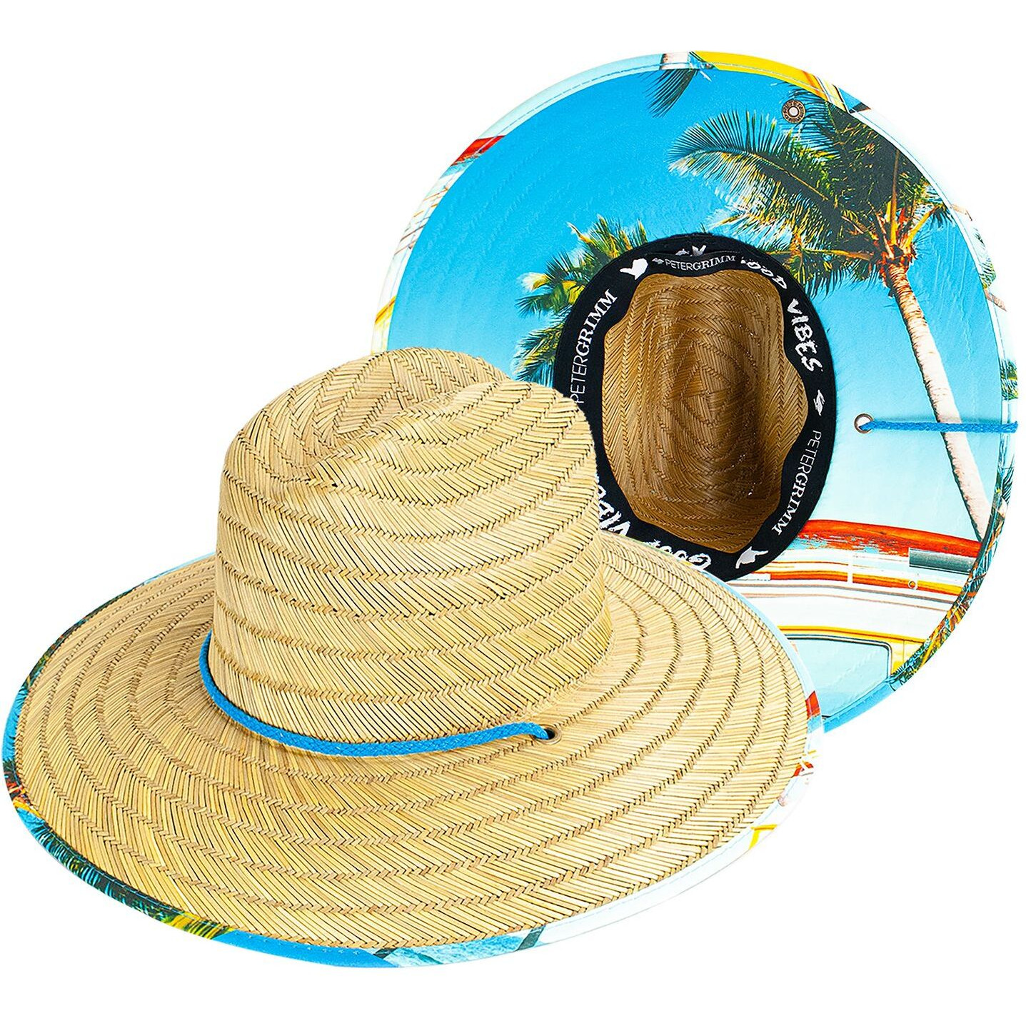 Off Coast Rye Straw Lifeguard Hat