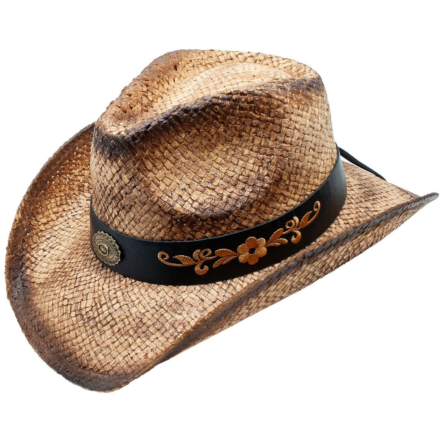 Manny Straw Flower Band Buckle Drifter Cowboy Hat