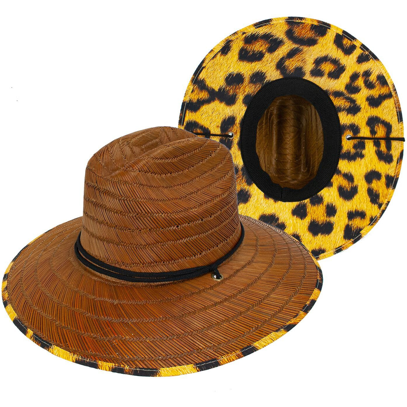 Leopardo Straw Lifeguard Hat