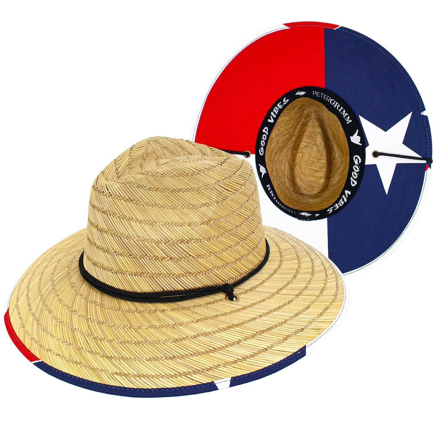 Lone Star State Straw Lifeguard Hat