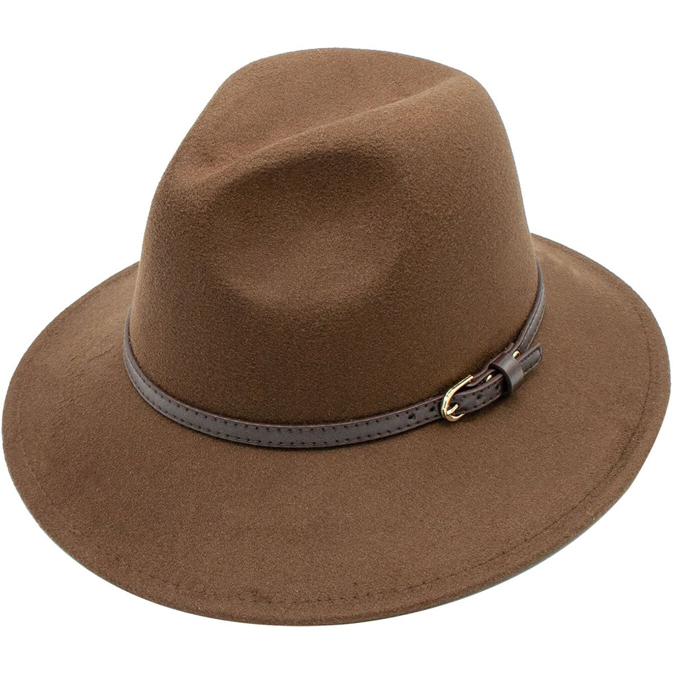 Bonnie Ployester Felt Adjustable Wide Brim Hat