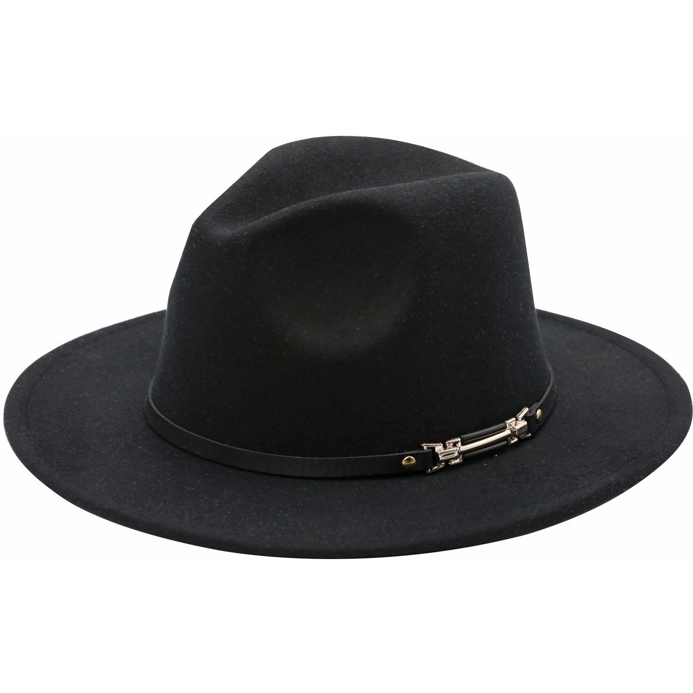 Southern Charm Ultra Felt Faux Leather Band Wide Brim Hat