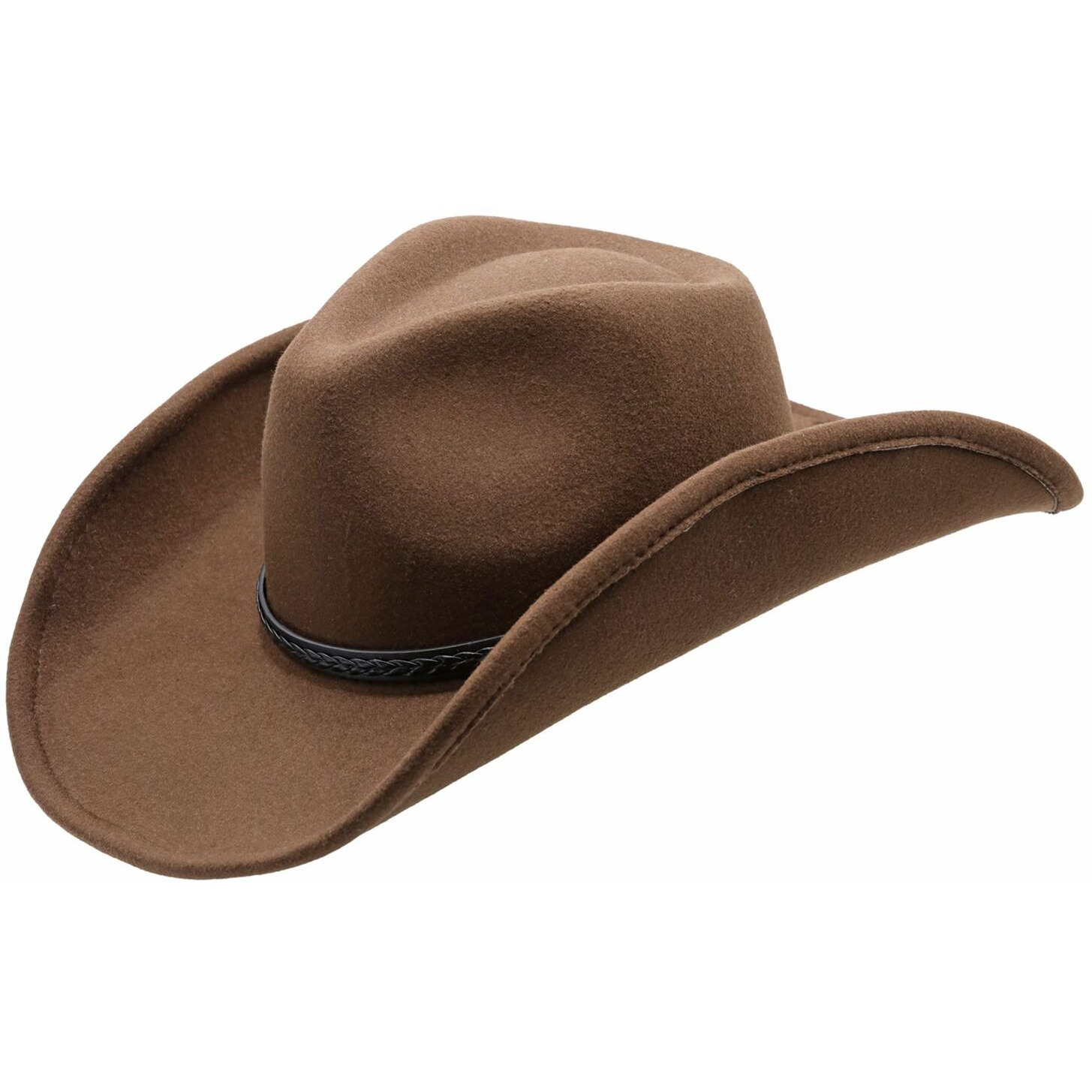 Elliott Ultra Felt Faux Leather Band Western Drifter Hat