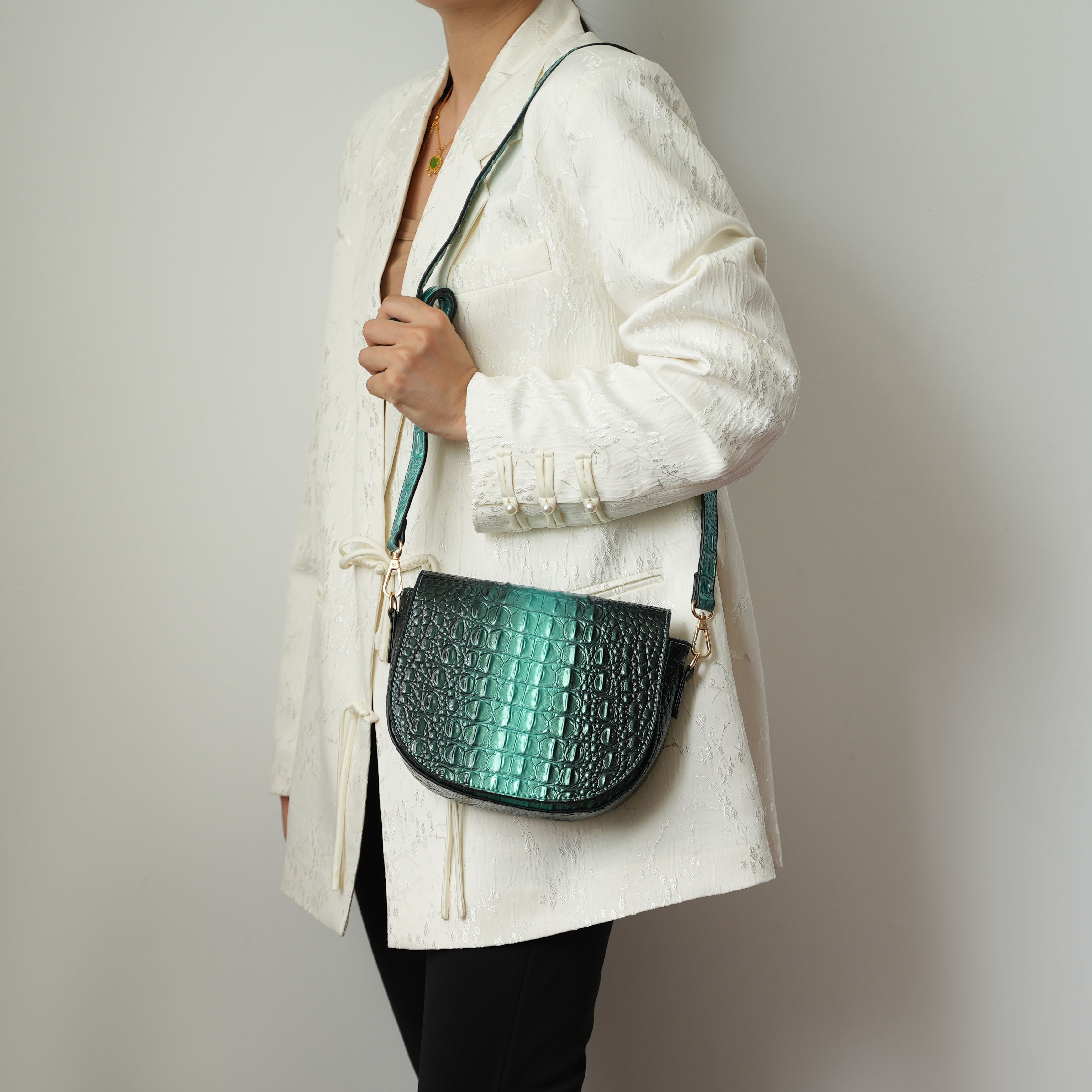 MKF Collection Amalia Croc-Embossed Crossbody Bag by Mia K