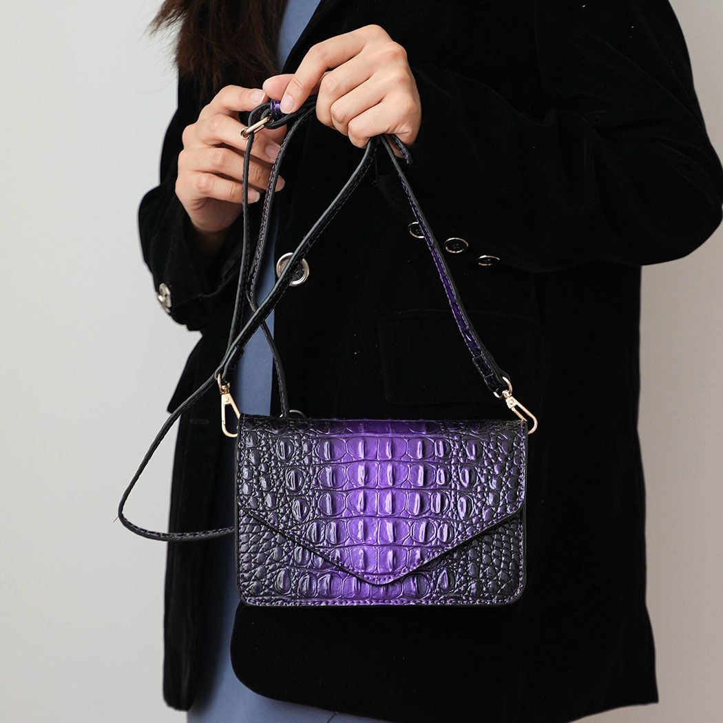 MKF Collection Vanta Croc-Embossed Crossbody Bag by Mia K