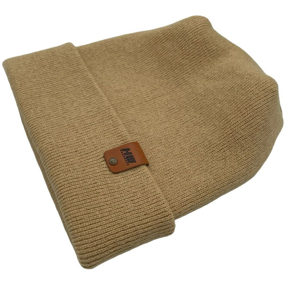 HAAKWEAR Theta-Stitch Cuffed Beanie - Designed and Made in USA (Patent Pending Design) - Dune Beige