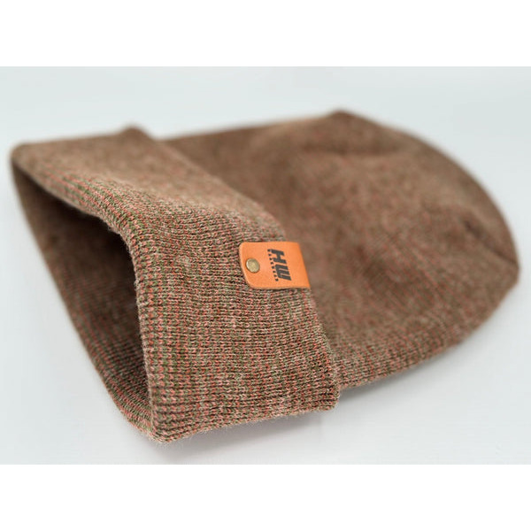 Haakwear Theta Stitch Fusion Cuffed Beanie (Patent Pending Design)-Green/Burgundy, Made in USA