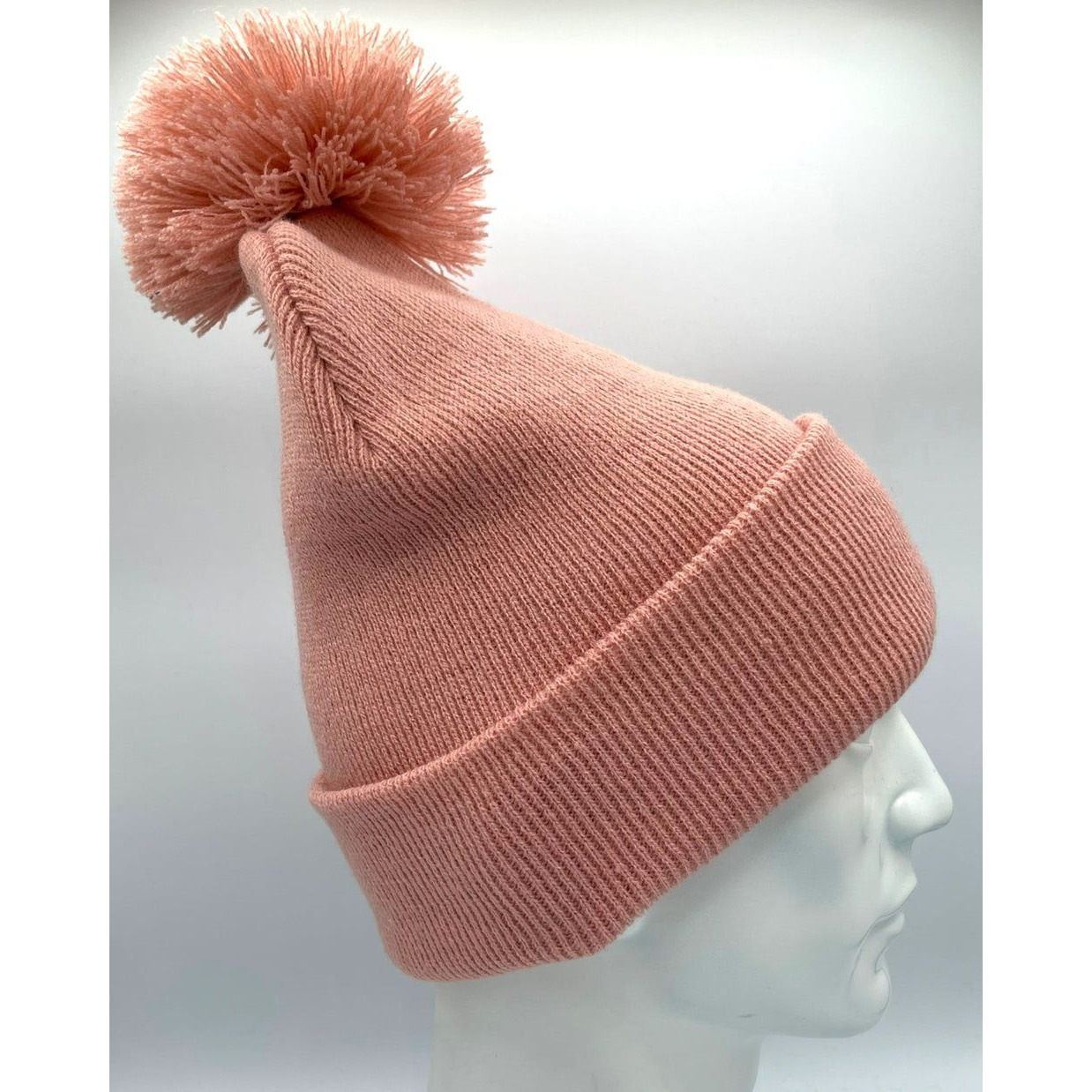 HAAKWEAR Pom Pom Beanie - Made in USA - Pearl Pink