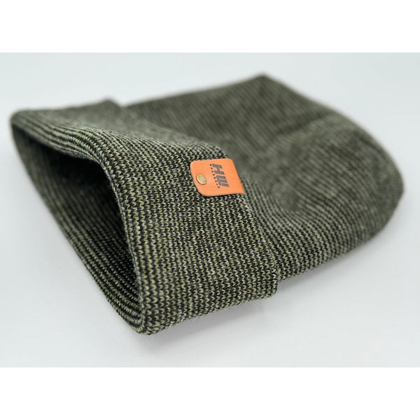 Haakwear Theta Stitch Fusion Cuffed Beanie (Patent Pending Design)-Green/Black, Made in USA