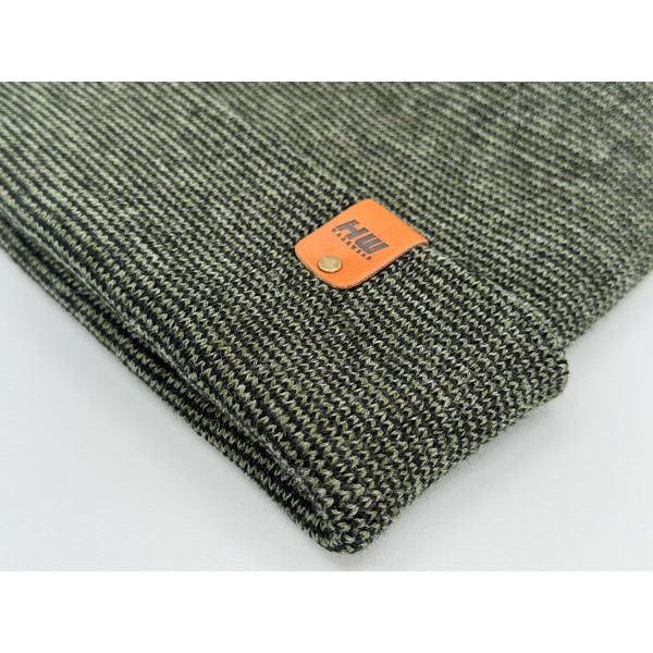 Haakwear Theta Stitch Fusion Cuffed Beanie (Patent Pending Design)-Green/Black, Made in USA
