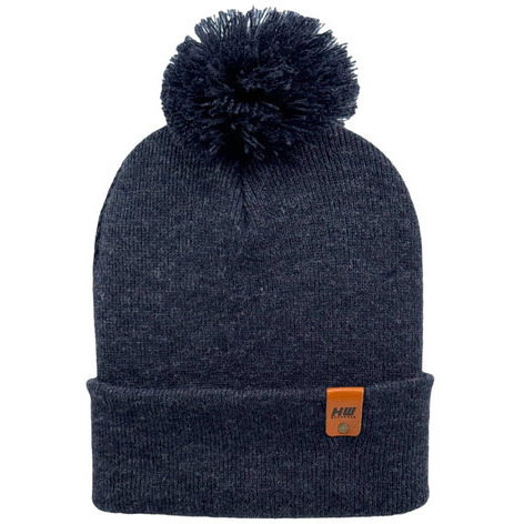 HAAKWEAR Pom Pom Beanie - Made in USA - Denim Blue