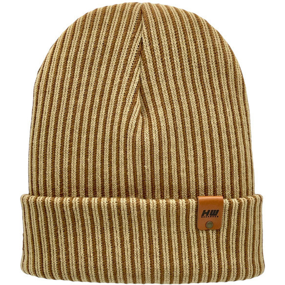 Cuffed Traditional Wide Ribbed Brown/Beige
