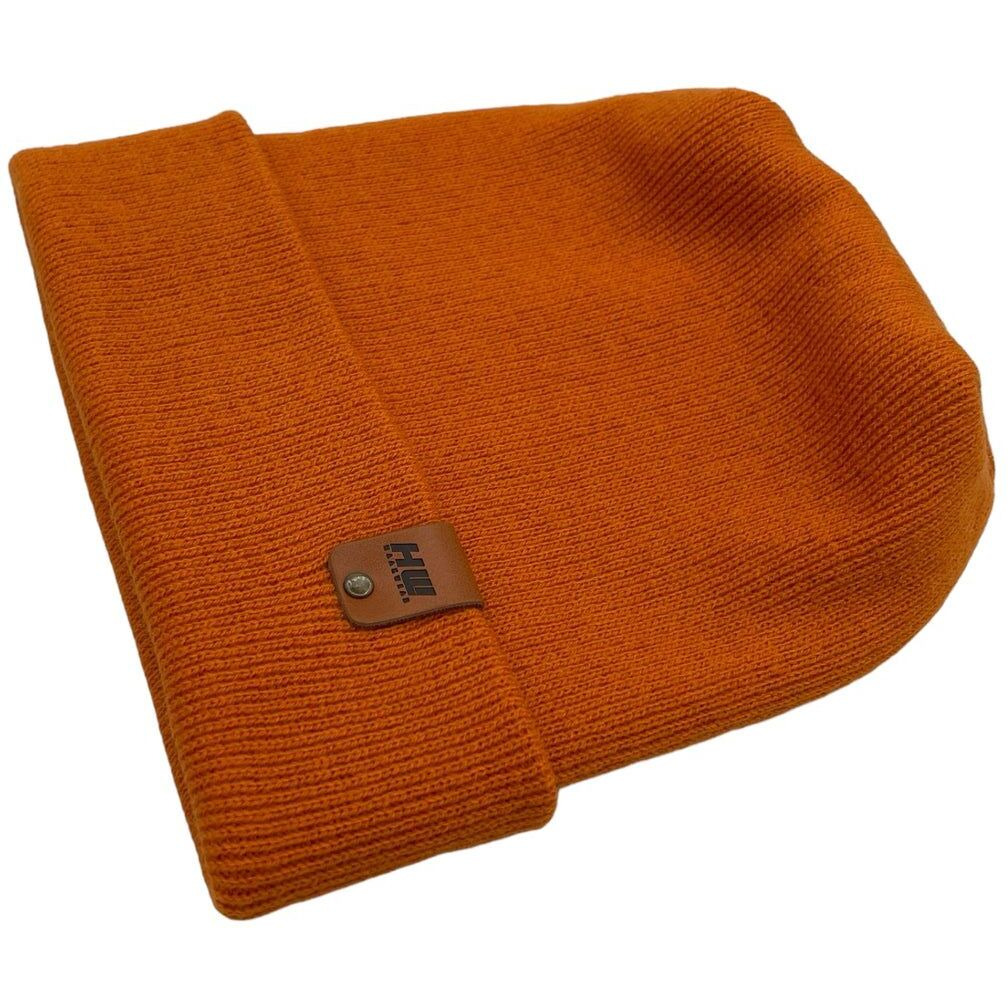 HAAKWEAR Theta-Stitch Cuffed Beanie - Designed and Made in USA (Patent Pending Design) - Tiger Orange