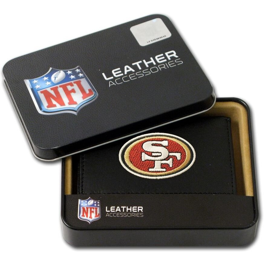 San Francisco 49ers Wallet Trifold Leather Embroidered