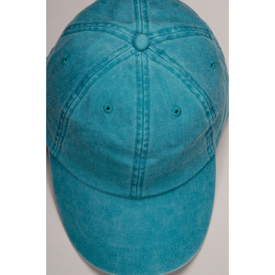 LP101 | OPTIMUM-SOLID PGMT- Pigment dyed, garment washed cotton twill, six panel, low profile, unstructured cap with Adams Cool-Crown mesh lining and leather strap closure with antique brass buckle and grommet.  - TEAL