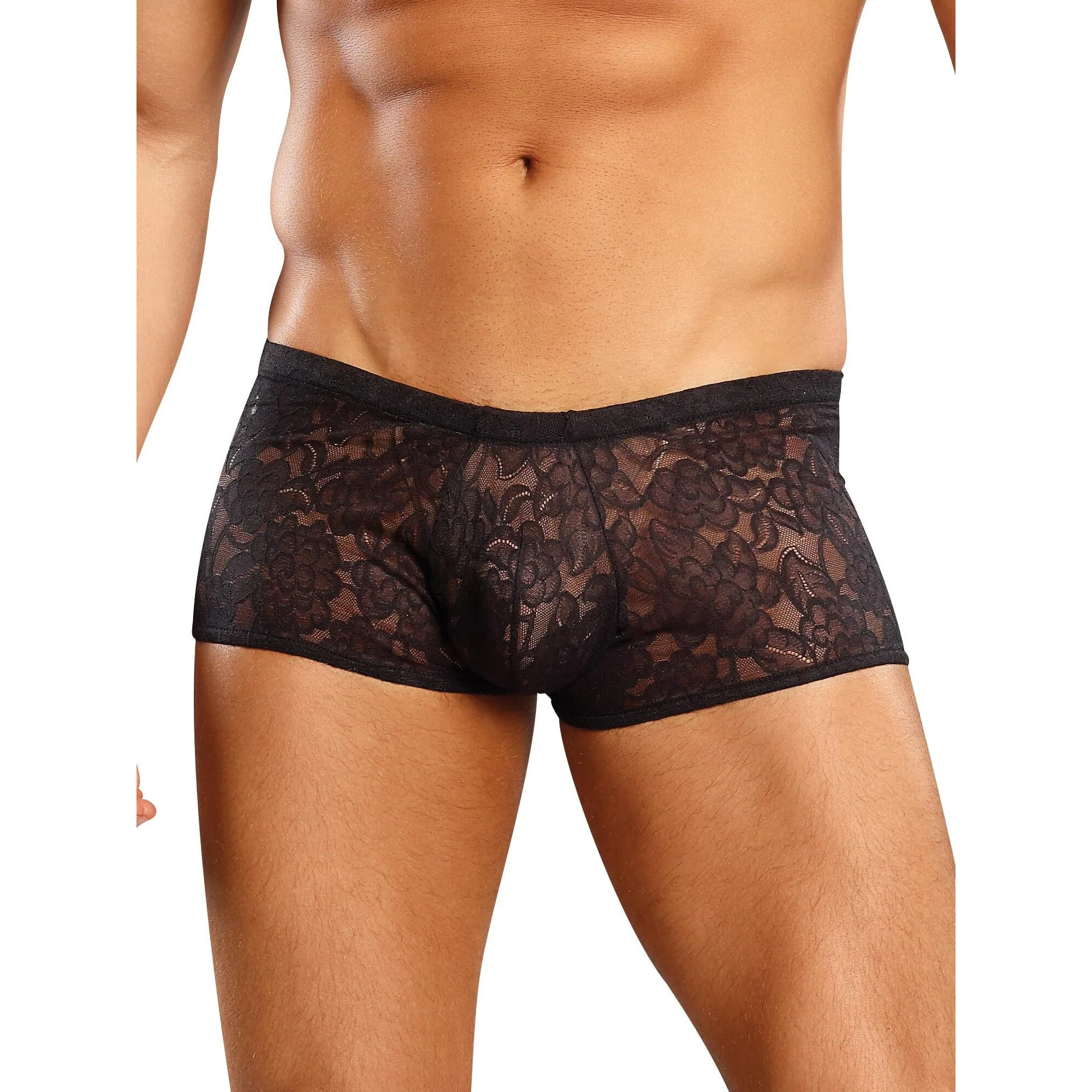 Male Power Mini Shorts Stretch Lace Black XL(D0102H50AFG.)