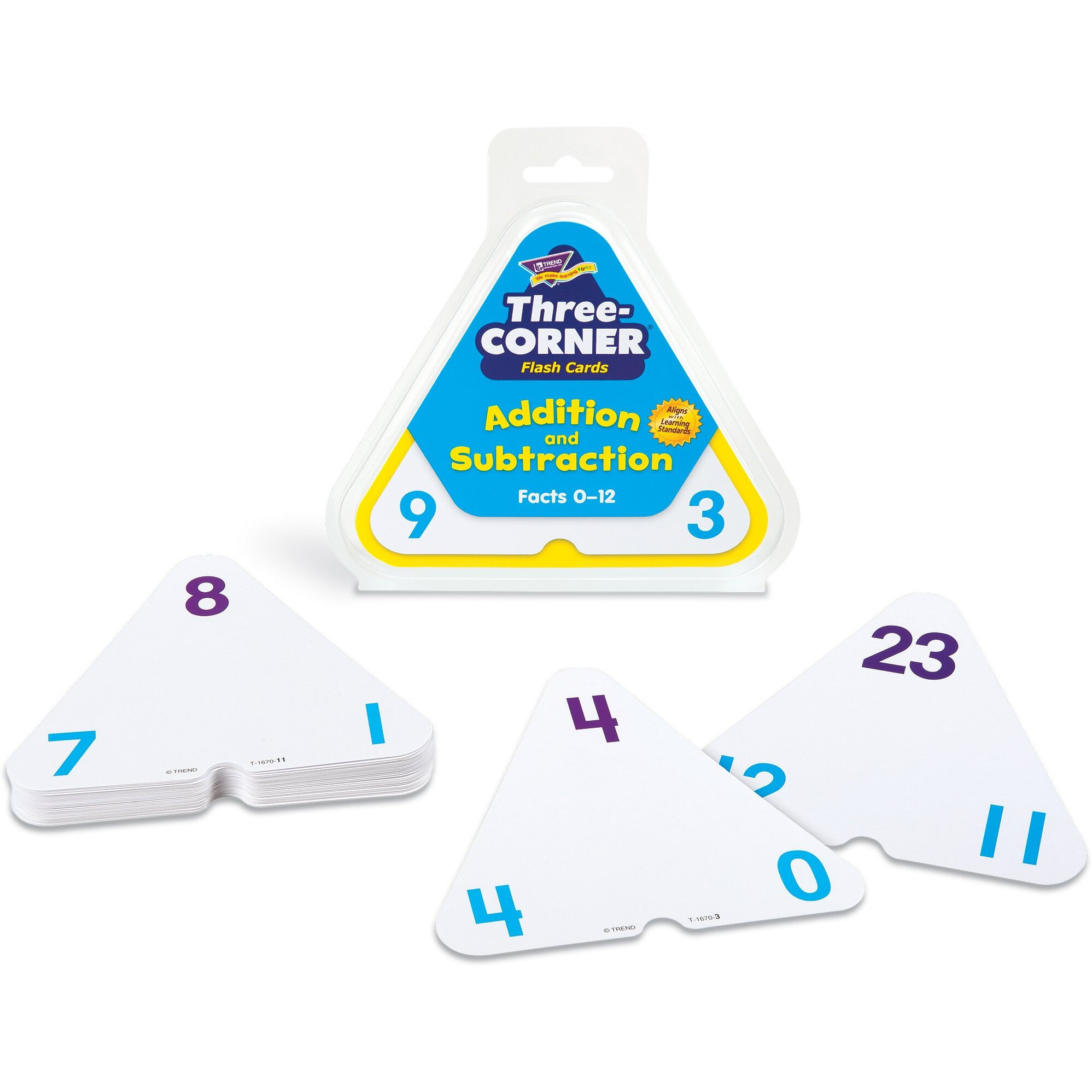 THREE-CORNER FLASH CARDS 48/PK