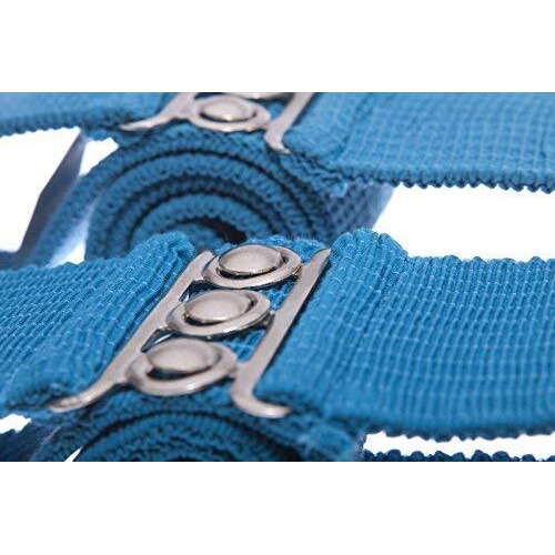 Malco Modes Luxury Vintage Adult Elastic Cinch Stretch Belt, Metal Hook and Eye Clasp Buckle, Elastic Core, Cotton-Covered (Royal Blue, XX-Large)