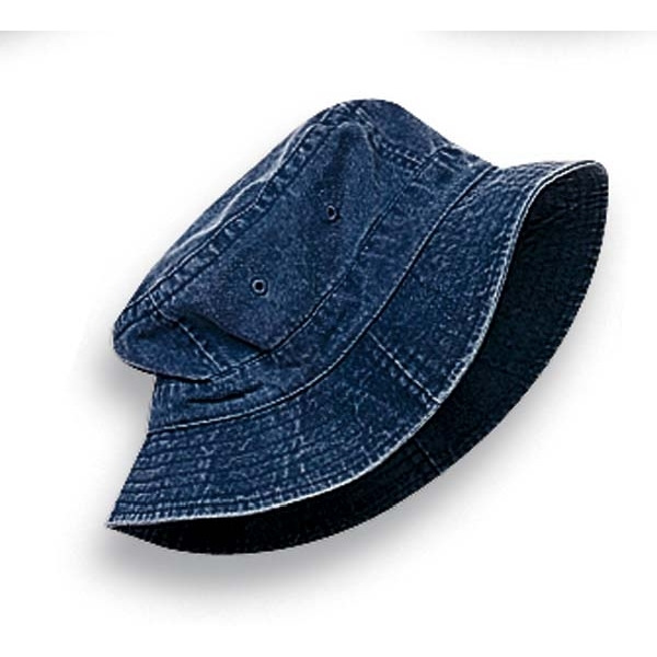 VA101 | VACATIONER- Pigment dyed, garment washed cotton twill, crushable bucket hat style. L-59 cm (7 3/8")- NAVY