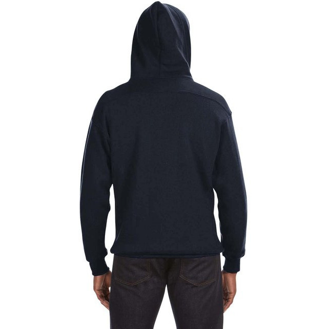 J. America Sport Lace Hooded Sweatshirt - Navy, M