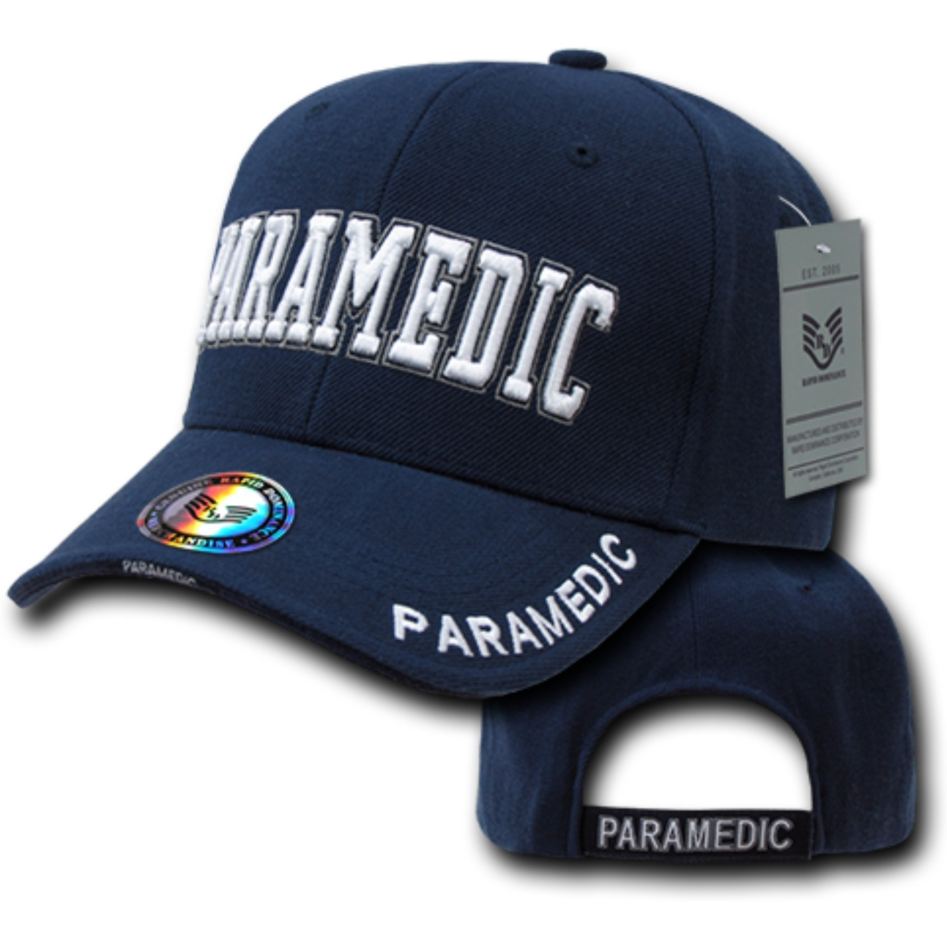 Deluxe Law Enf. Caps, Paramedic, Navy