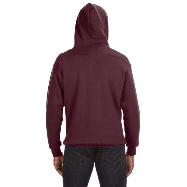 J. America Sport Lace Hooded Sweatshirt - Maroon, S
