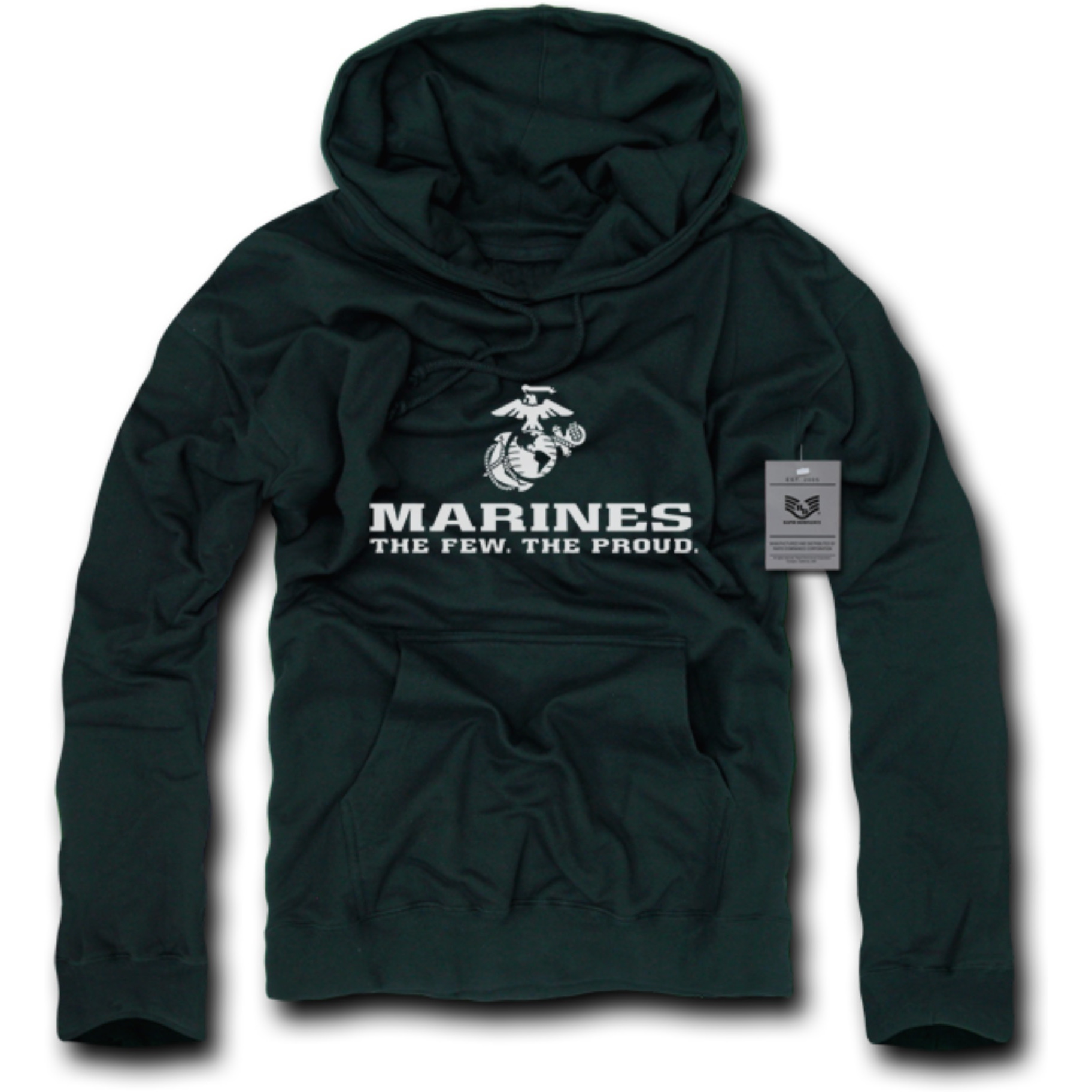 Basic Military Pullover,Marines,Black,XL