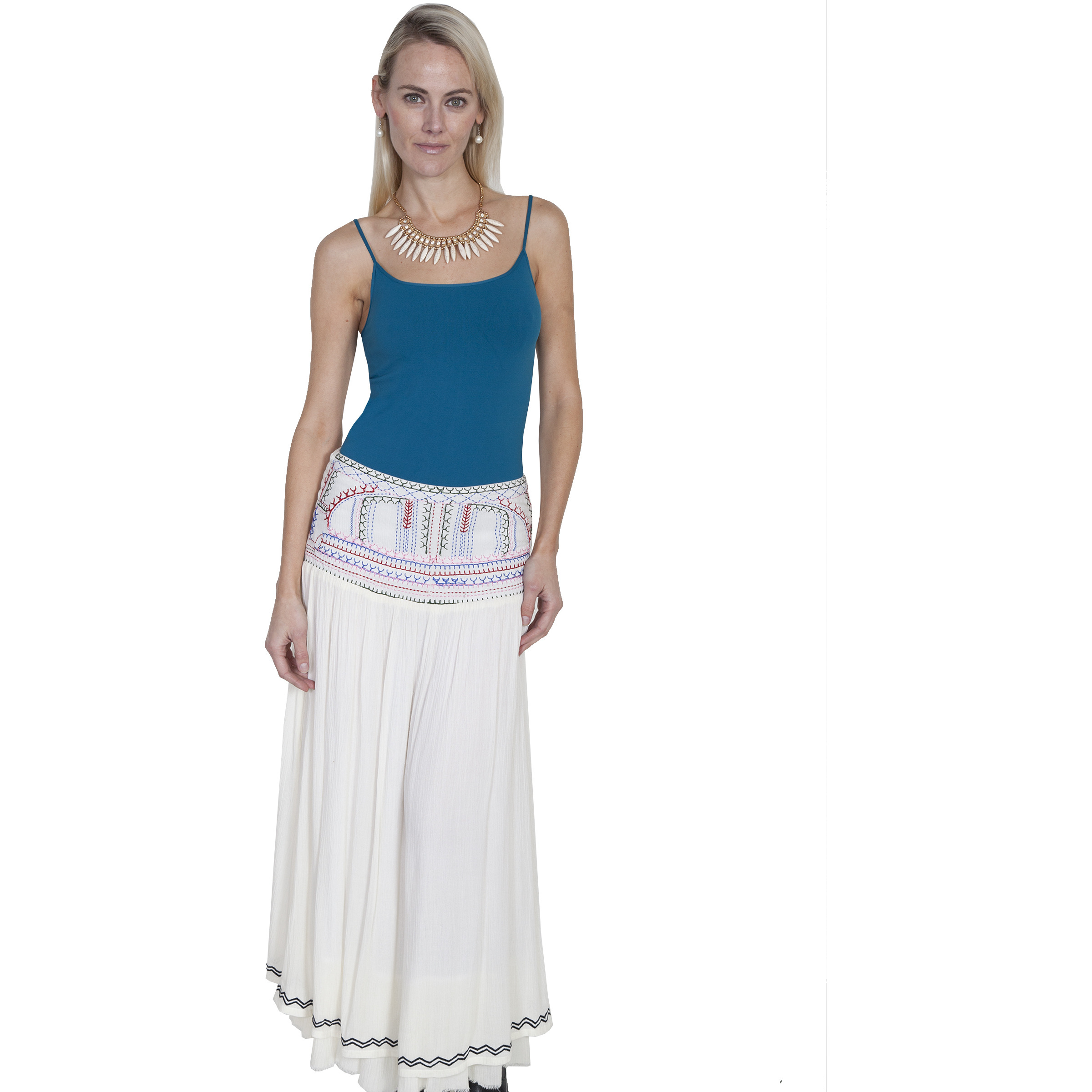 LINED EMB. FRONT PANEL SKIRT