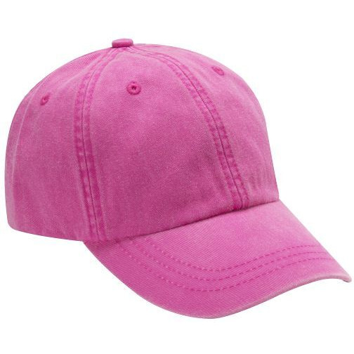 LP101 | OPTIMUM-SOLID PGMT- Pigment dyed, garment washed cotton twill, six panel, low profile, unstructured cap with Adams Cool-Crown mesh lining and leather strap closure with antique brass buckle and grommet.  - NEON PINK &ltbr&gtNEW