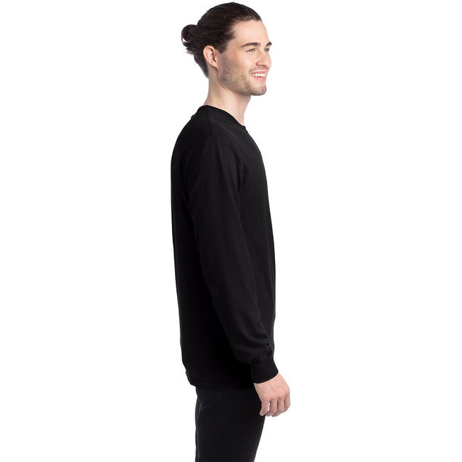 Unisex garment-Dyed Long-Sleeve T-Shirt - BLAcK - S(D0102H7KYRX)