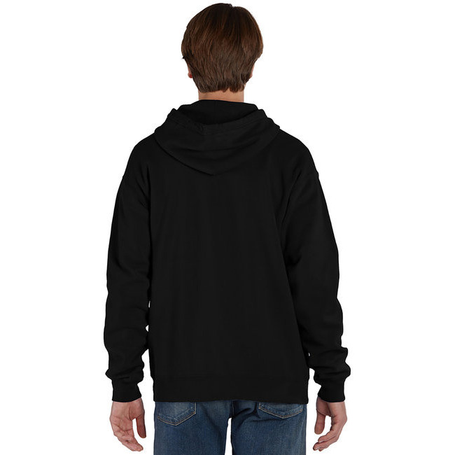 ComfortWash by Hanes Garment Dyed Unisex Hooded Pullover Sweatshirt - Black, L
