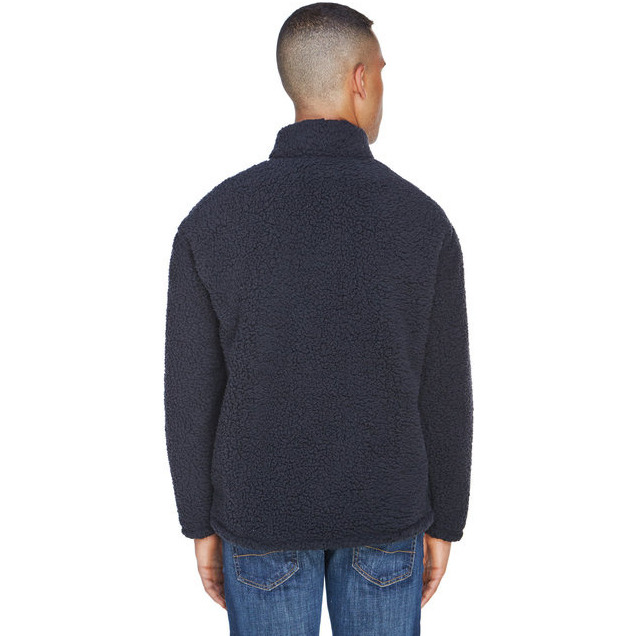 J. America Sherpa Quarter-Zip Pullover - Black, L