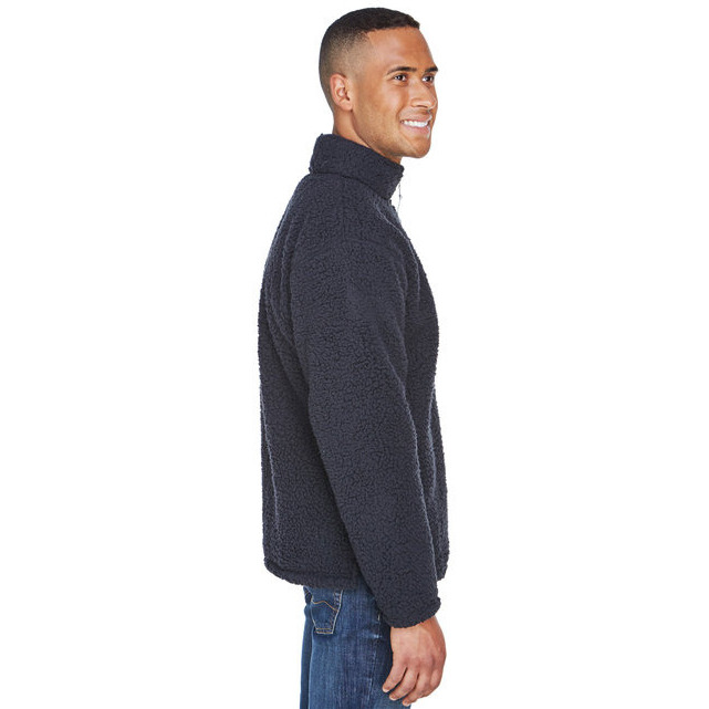 J. America Sherpa Quarter-Zip Pullover - Black, L
