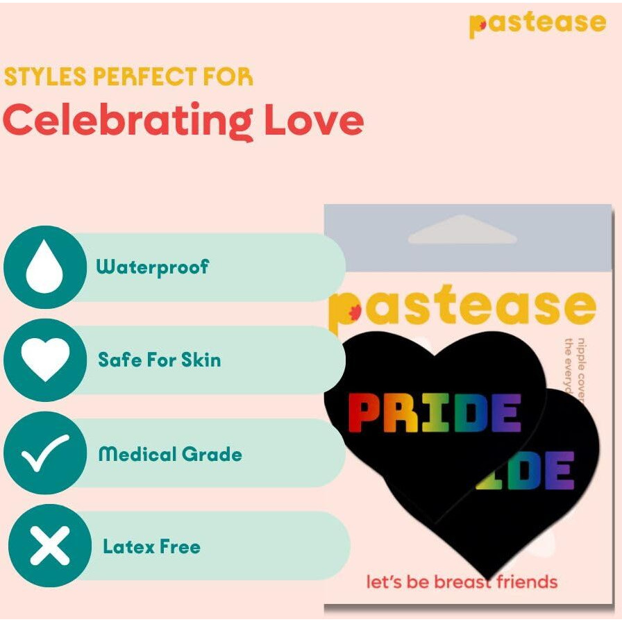 Pastease Rainbow Pride Black Hearts(D0102H5J2HG.)