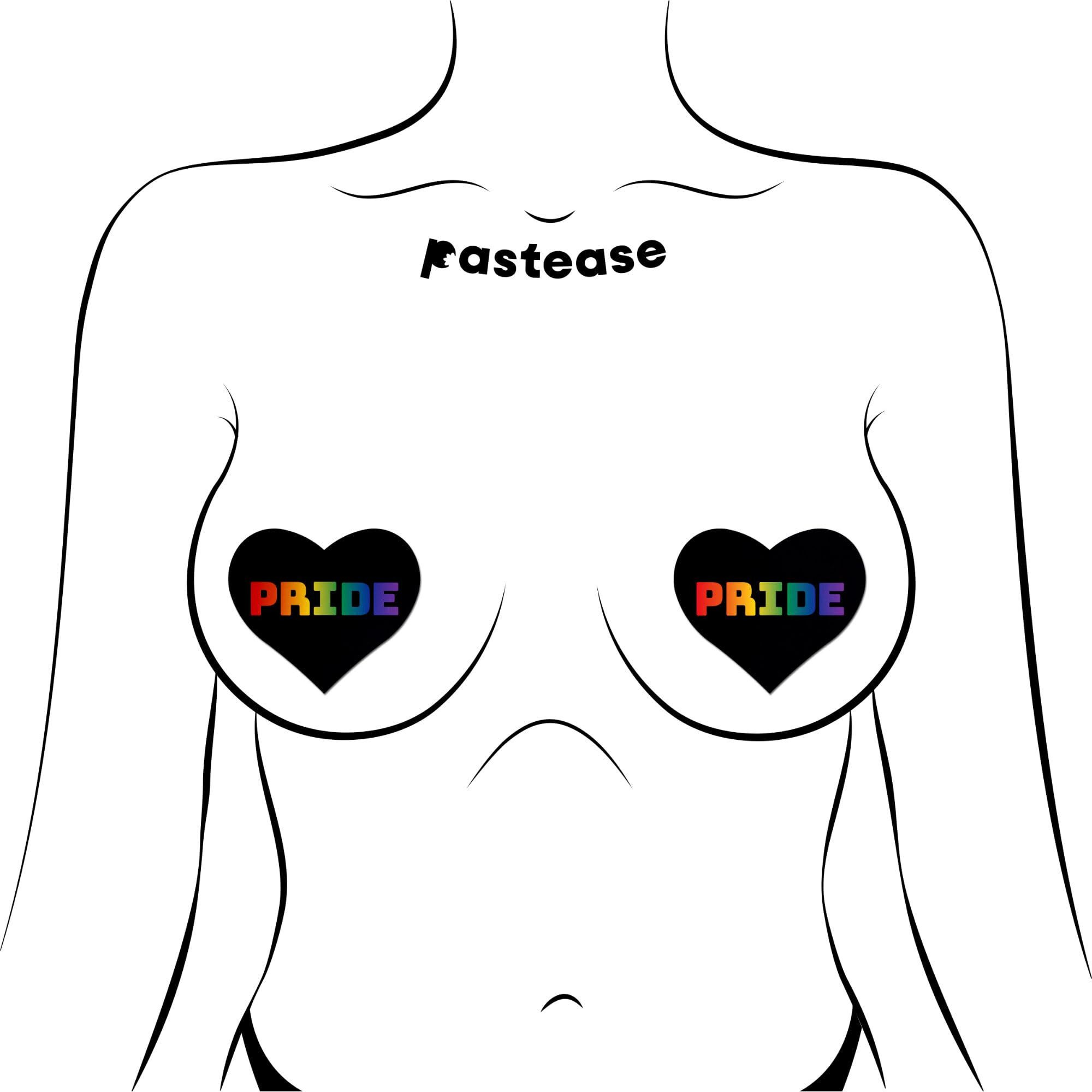 Pastease Rainbow Pride Black Hearts(D0102H5J2HG.)