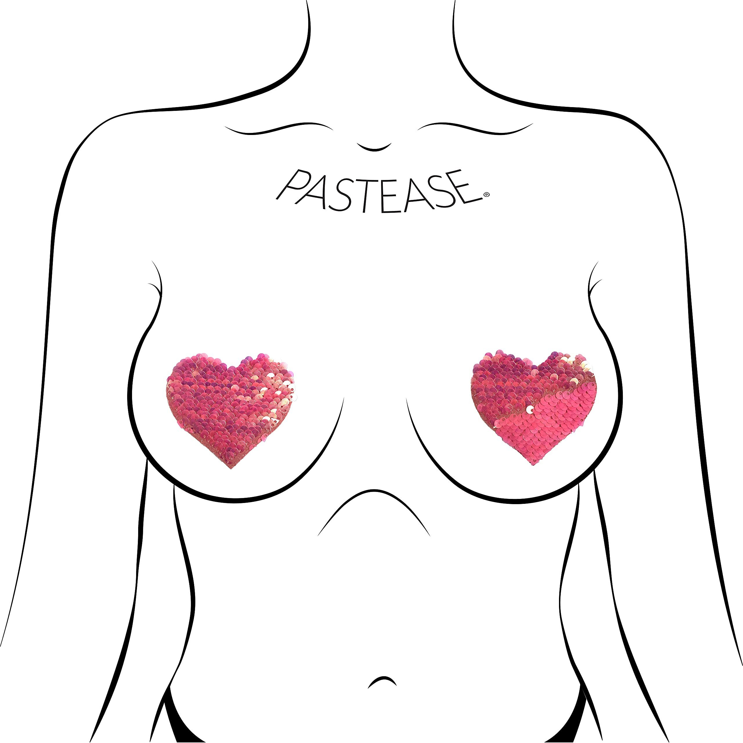 Pastease Color Changing Flip Sequins Heart Pink O/S(D0102HE96KW.)