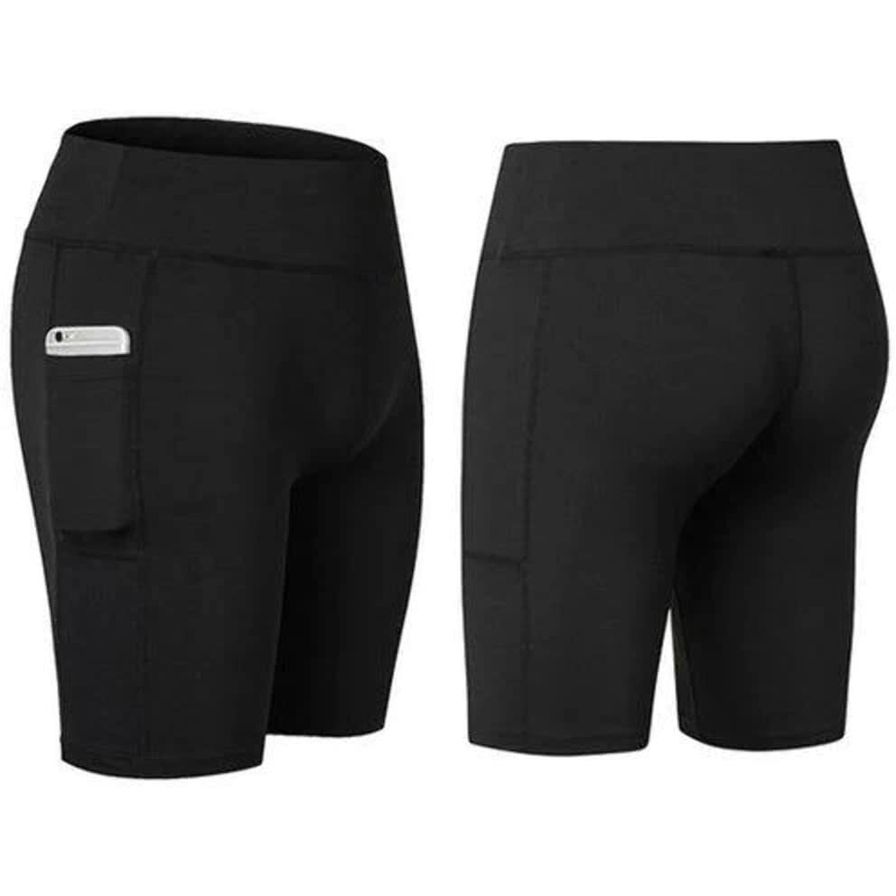 All Seasons Yoga Shorts Stretchable With Phone Pocket(D0102HEYY7A.)
