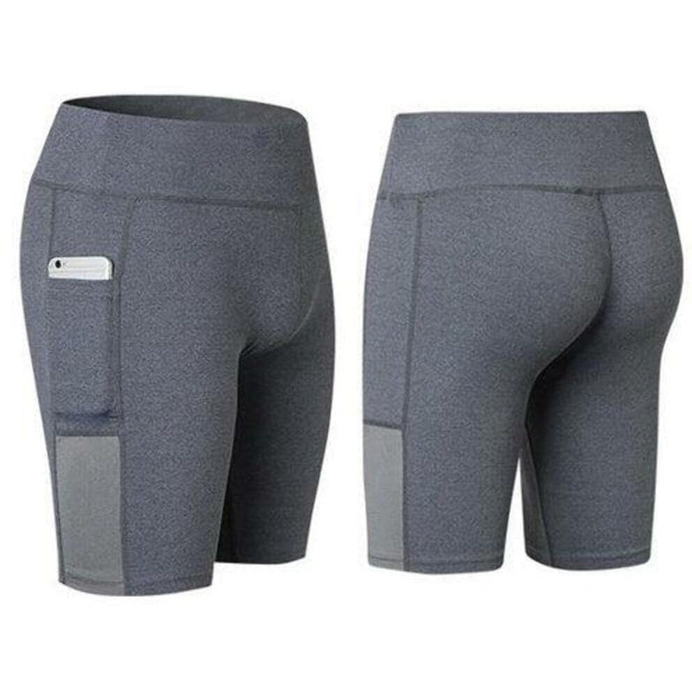 All Seasons Yoga Shorts Stretchable With Phone Pocket(D0102HEYYHA.)